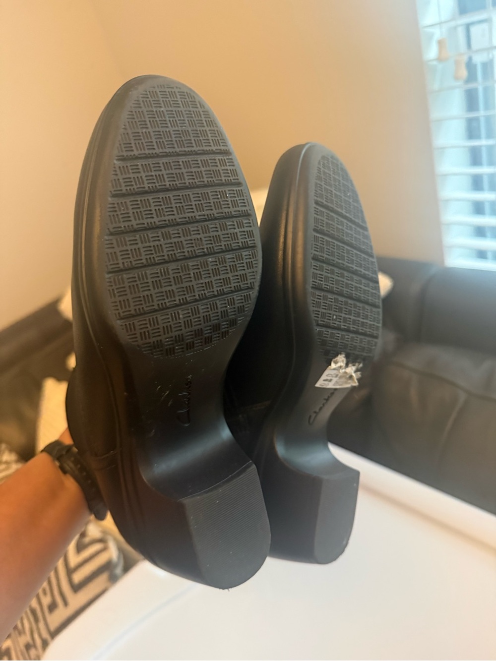 Clarks Black Leather Ankle Booties  Emily Chelsea - Picture 7 of 7